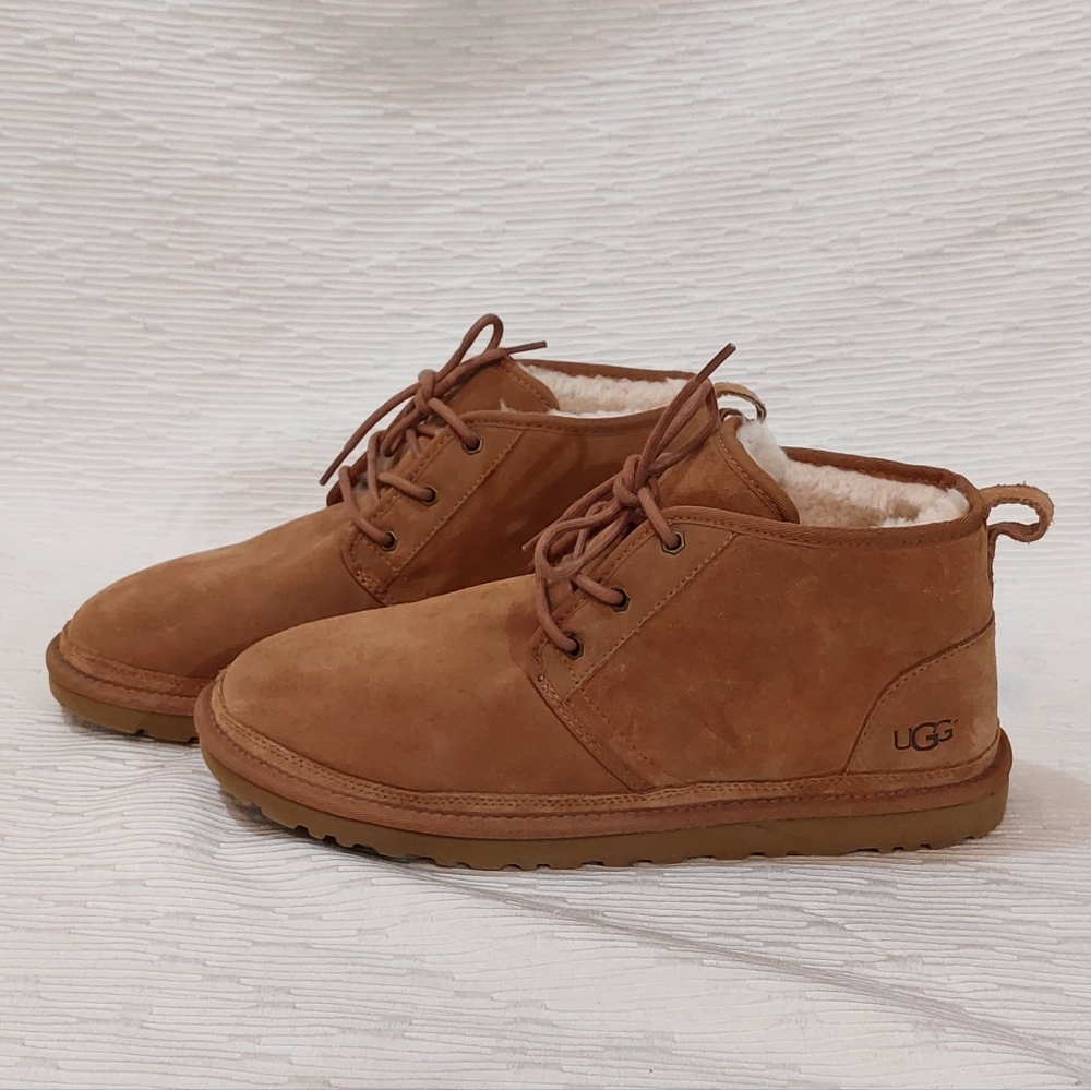 UGG Men's Tan Suede Neumel Lace Up Shoes Size 13